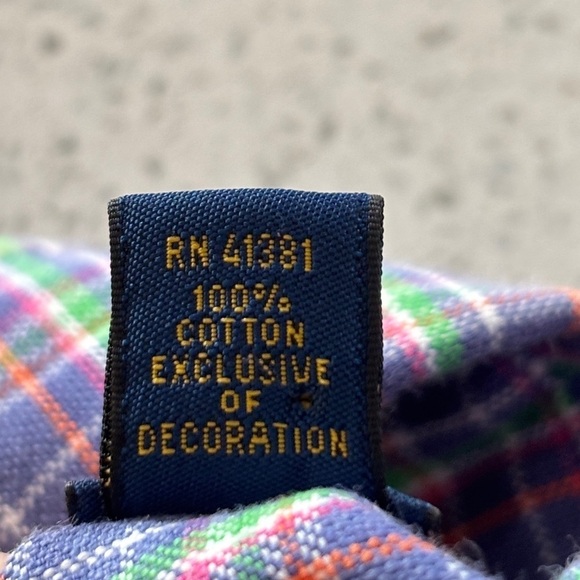 Ralph Lauren Classic Fit Oxford Shirt Plaid Mens Large Preppy Polo Pony Logo EUC - Picture 9 of 12